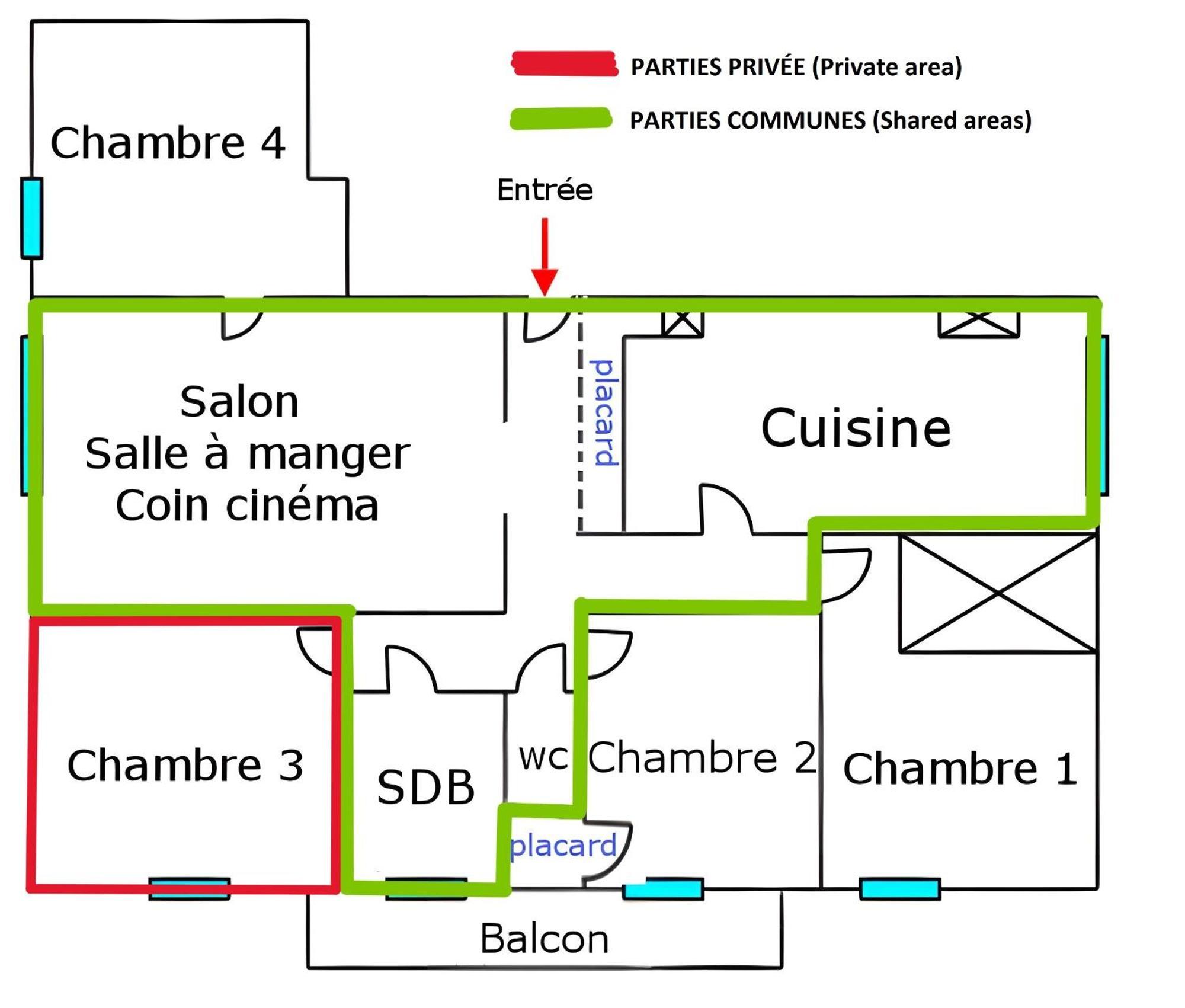 Chambre En Colocation Fille, Proche Mer, Climatisation Toulon Oda fotoğraf